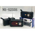 NNS S233S Rechargeable Radio Speaker With USB SD TF Mp3 Player With Solar With Light